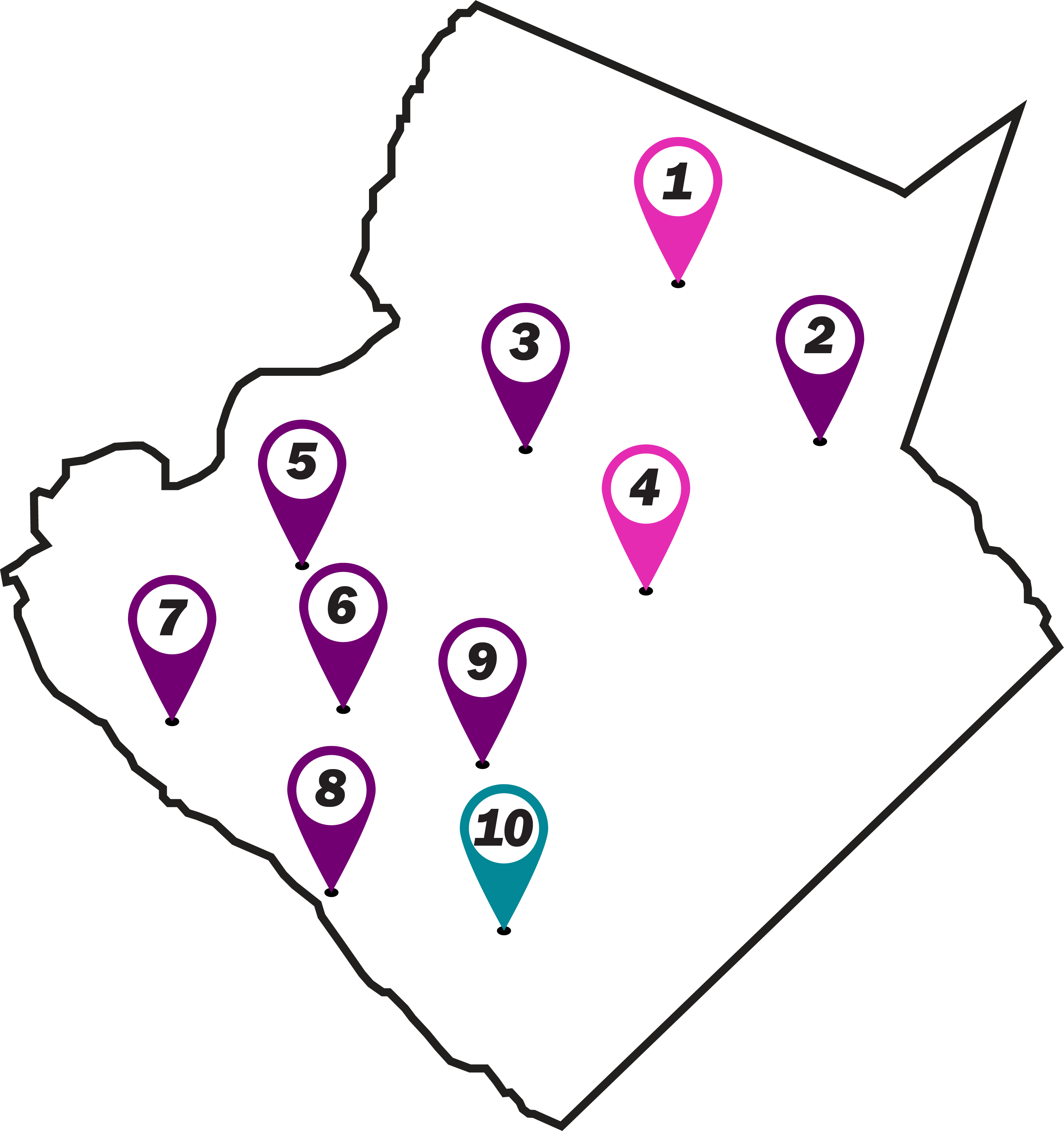 map of tag renewal kiosks in Gwinnett County